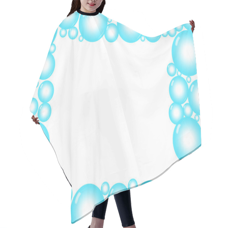 Personality  Blue Bubble Background Hair Cutting Cape