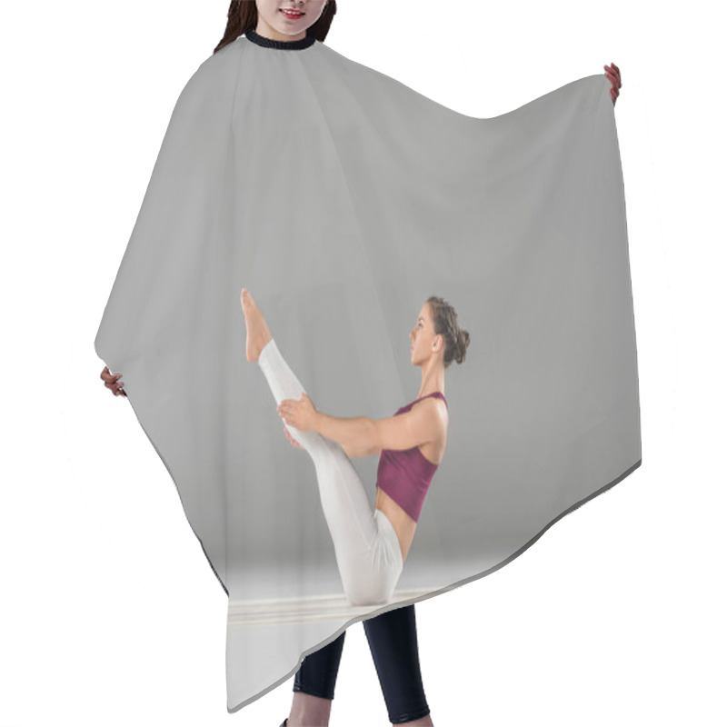 Personality  Woman Practicing Yoga  Hair Cutting Cape