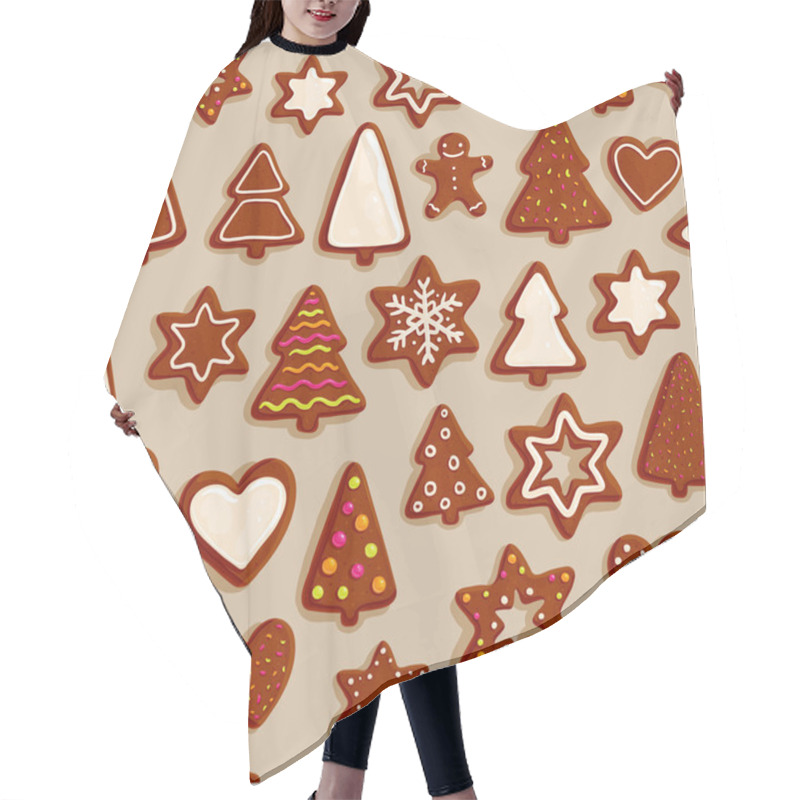 Personality  Christmas Cookies Set Hair Cutting Cape