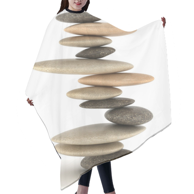 Personality  Stability And Zen Balanced Stone Tower Hair Cutting Cape