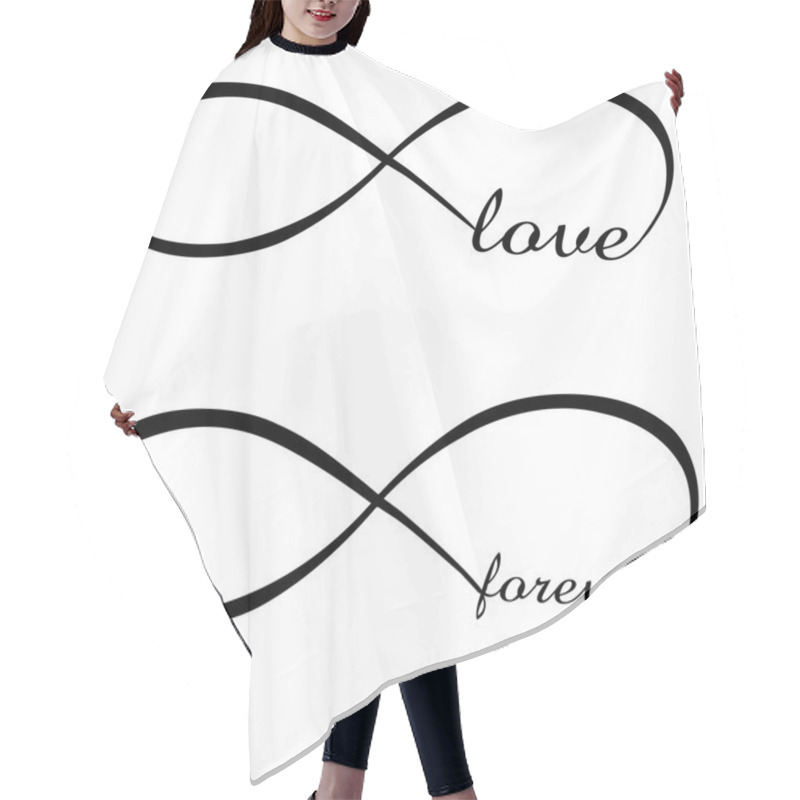 Personality  Infinity Love, Forever Symbol Hair Cutting Cape