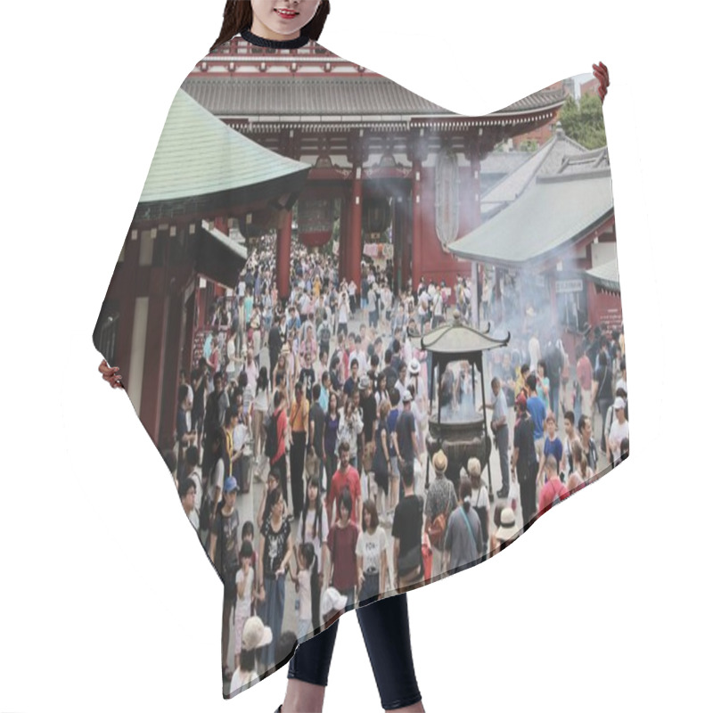 Personality  Tokyo, Japan - July 29 2017: Busy Day At Sensoji Temple: Tourists And Locals At Tokyos Oldest Temple. High Quality Photo Hair Cutting Cape