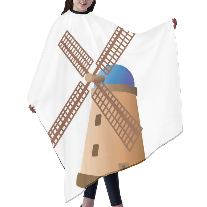 Personality  Old Classic Windmill Dutch Holland European Hair Cutting Cape