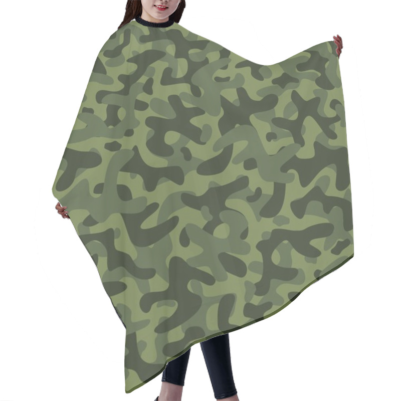 Personality  Green Camouflage Pattern Hair Cutting Cape