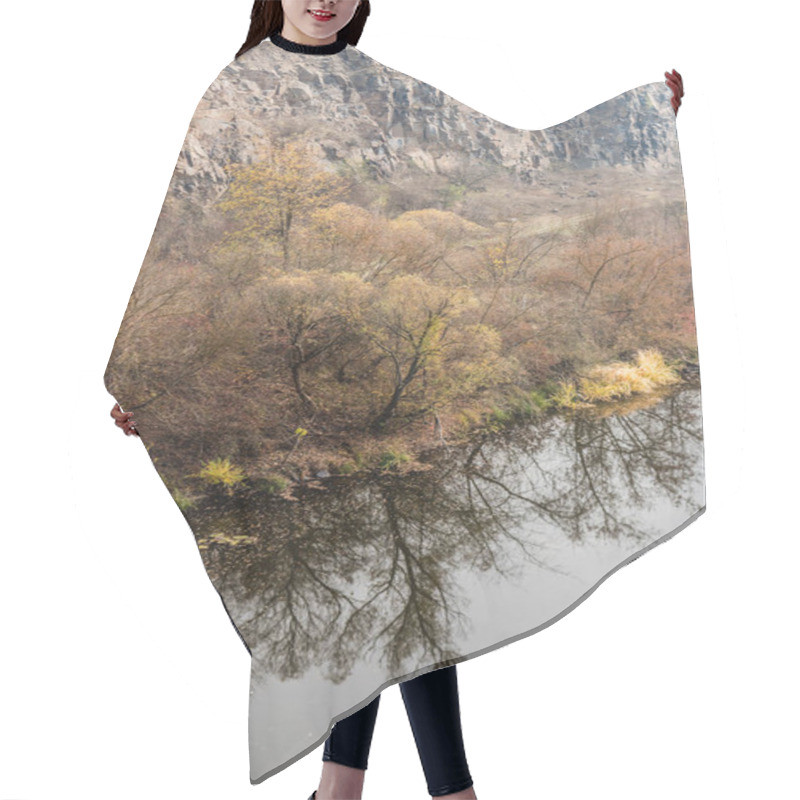 Personality  Reflection Of Trees In Lake With Clear Water  Hair Cutting Cape