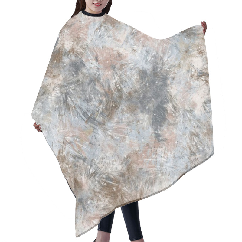 Personality  Seamless Neutral And White Grungy Classic Abstract Surface Pattern Design For Print. Hair Cutting Cape