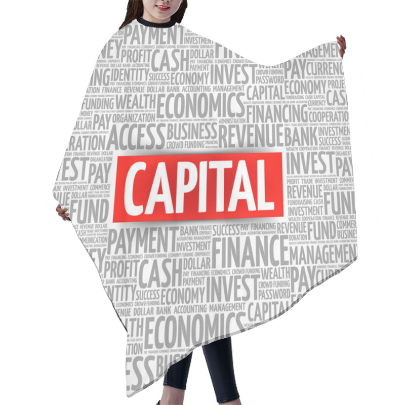 Personality  CAPITAL Word Cloud Hair Cutting Cape