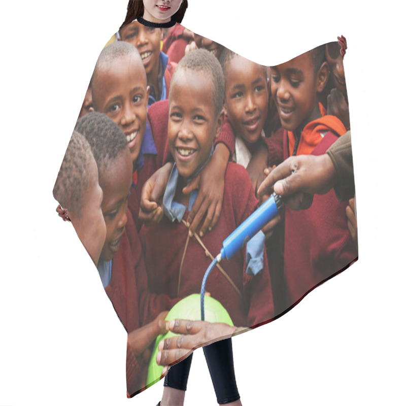 Personality  African Children At School Hair Cutting Cape