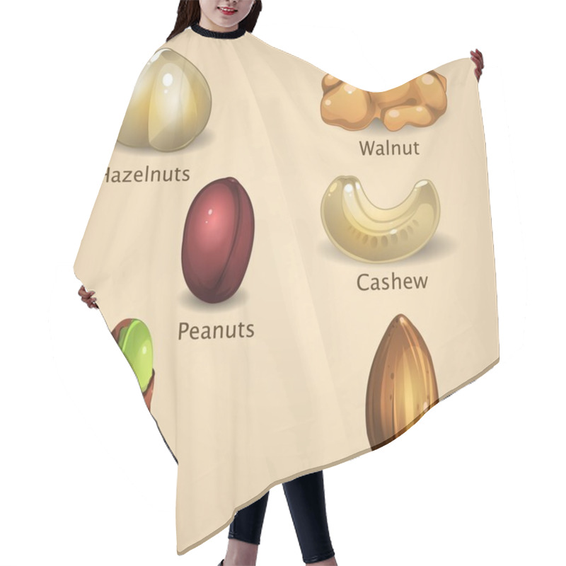 Personality  Set Of Nuts 3 Hair Cutting Cape