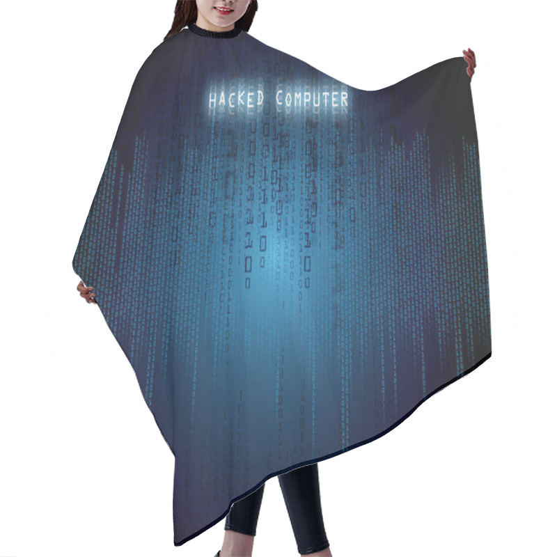 Personality  Virus, Computer Virus On A Display With Blue Background Hair Cutting Cape