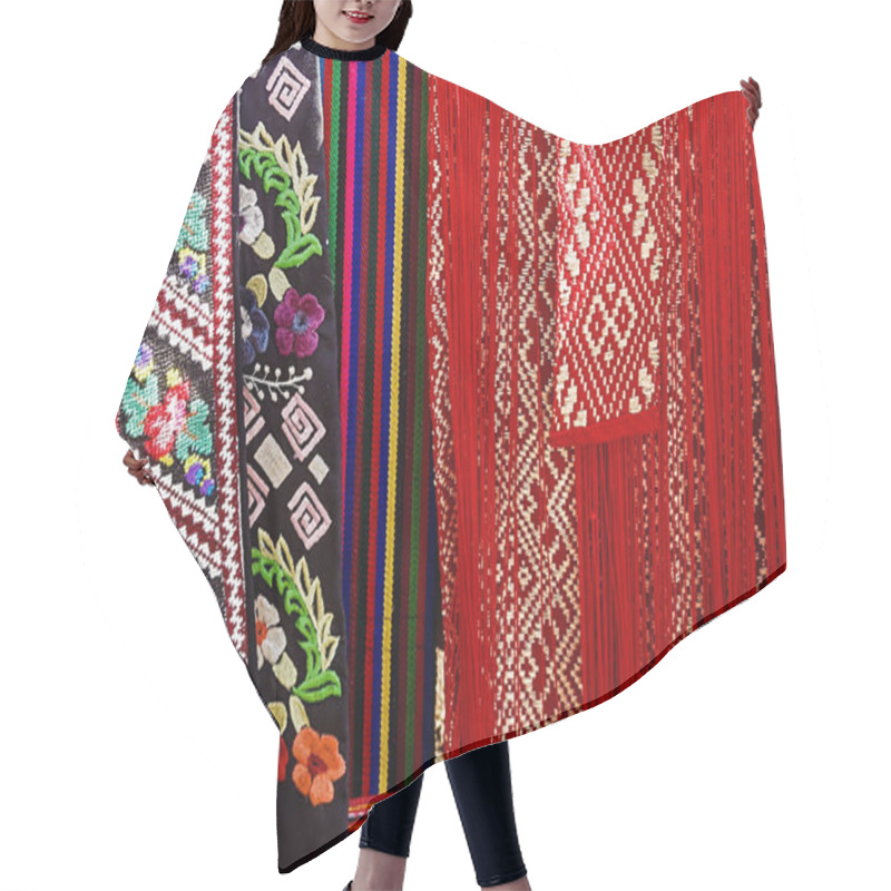 Personality  Materials With Romanian Traditional Embroidery-1 Hair Cutting Cape