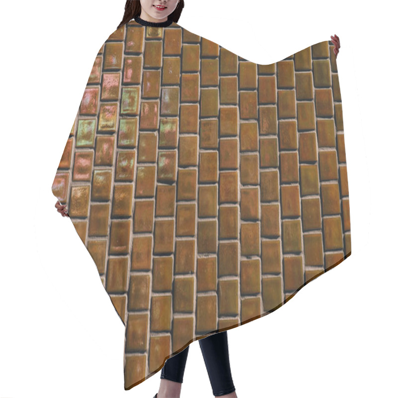 Personality  Full Frame Image Of Ceramic Tile Wall Background Hair Cutting Cape