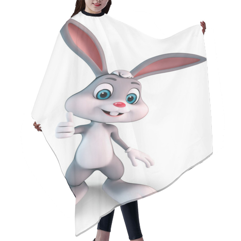 Personality  Happy Smiling Bunny Hair Cutting Cape