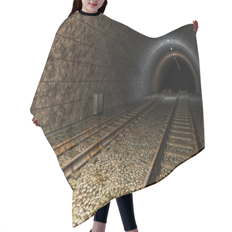 Personality  Old Train Tunnel. Hair Cutting Cape