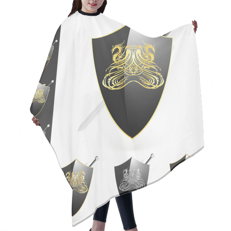 Personality  Axe And Shield Collection Hair Cutting Cape