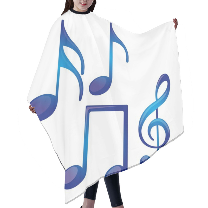 Personality  Music Notes Hair Cutting Cape