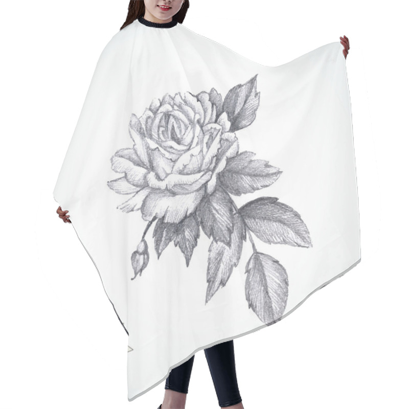 Personality  Graphic Rose. Handmade. Hair Cutting Cape