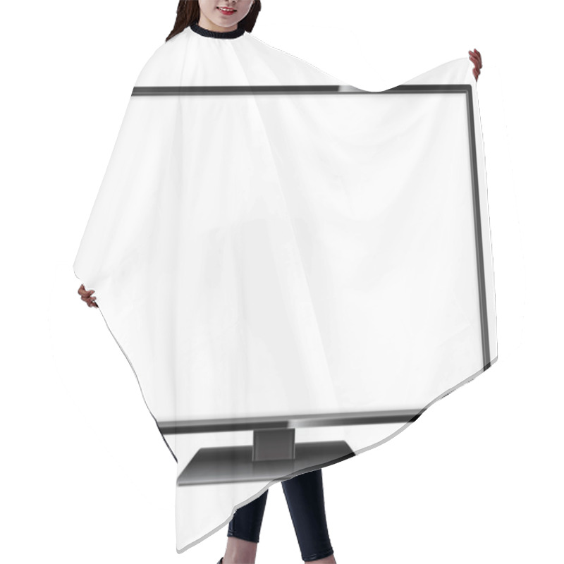 Personality  White Screen TV Hair Cutting Cape