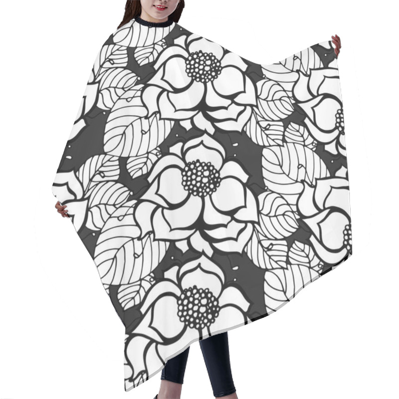 Personality  Floral Pattern Hair Cutting Cape