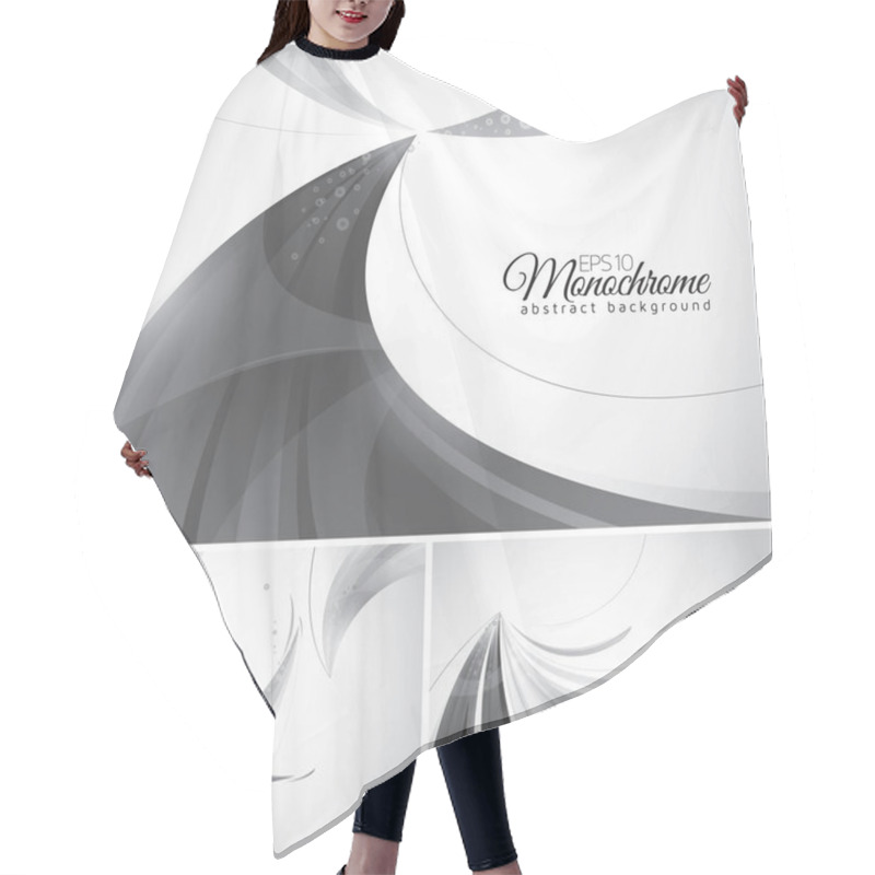 Personality  Monochrome Abstract Background Hair Cutting Cape