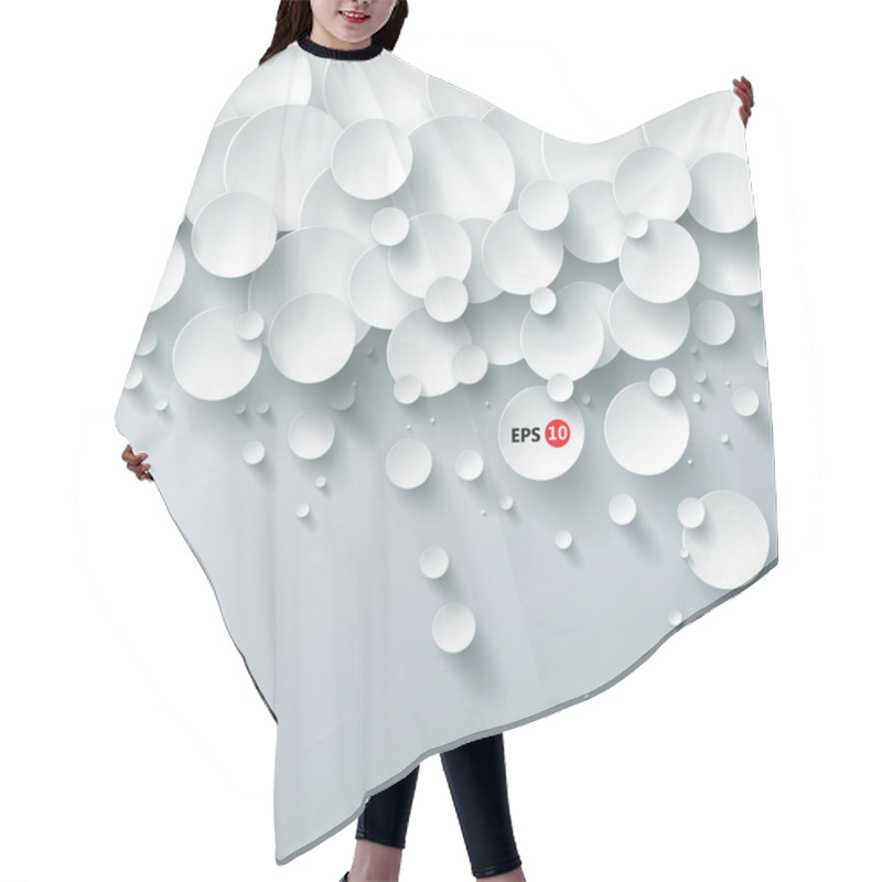 Personality  Drawing A Circle On A White Background Hair Cutting Cape