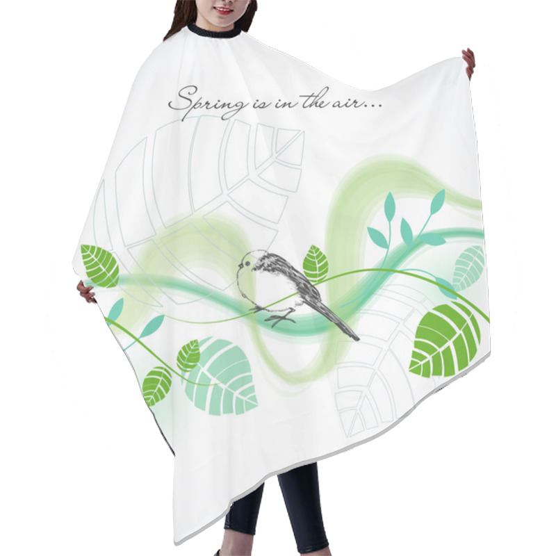 Personality  Fresh Spring Vector Background Hair Cutting Cape