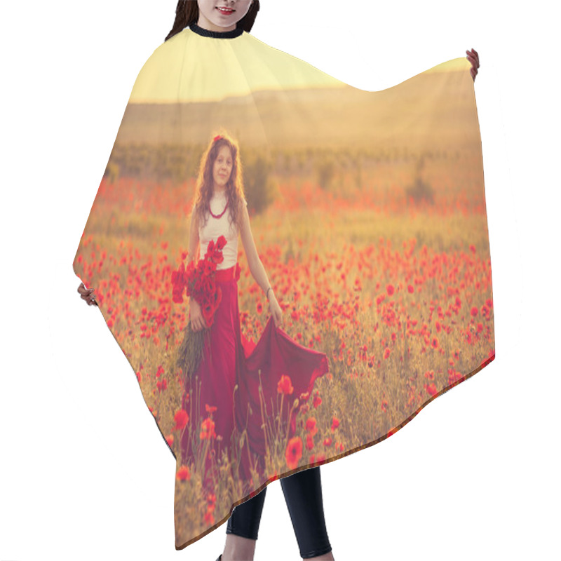 Personality  The Girl In A Poppy Field Hair Cutting Cape