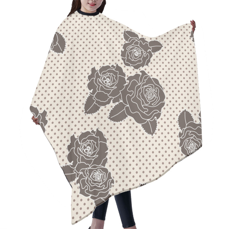 Personality   Rose Seamless Pattern Hair Cutting Cape