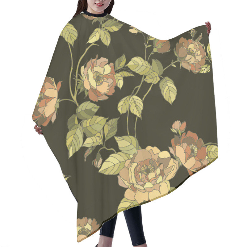 Personality  Spring Garden Flowers Pattern Hair Cutting Cape