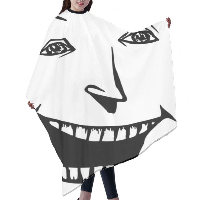 Personality  Laughing Man Face Hair Cutting Cape