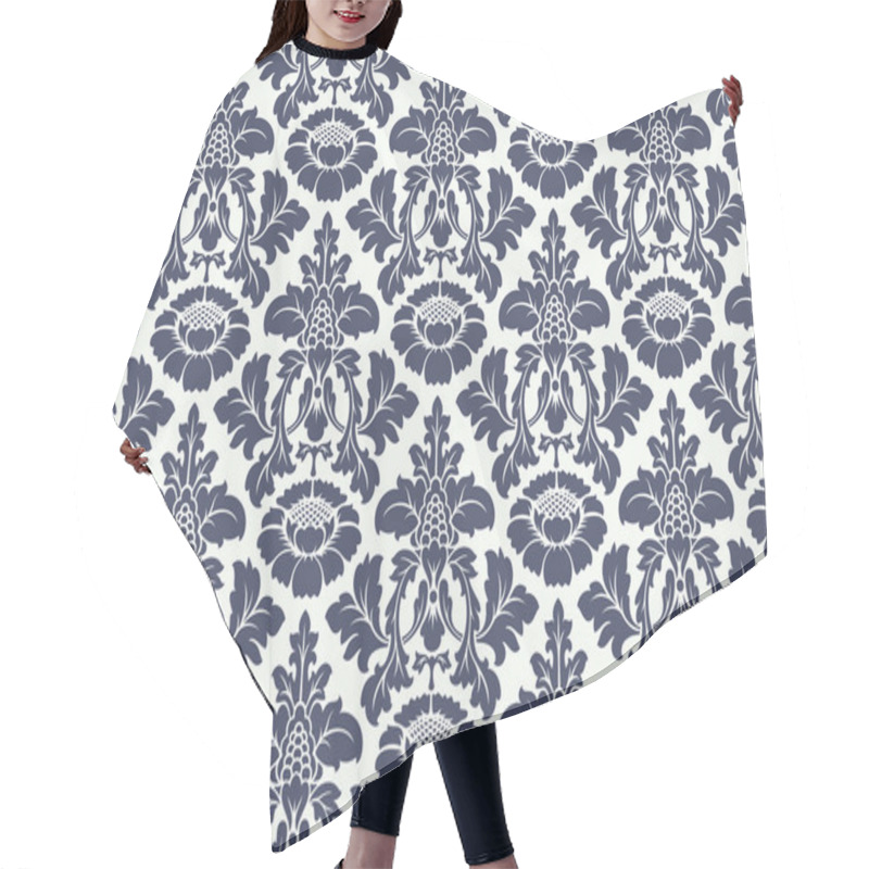 Personality  Vector Seamless Floral Damask Pattern Hair Cutting Cape