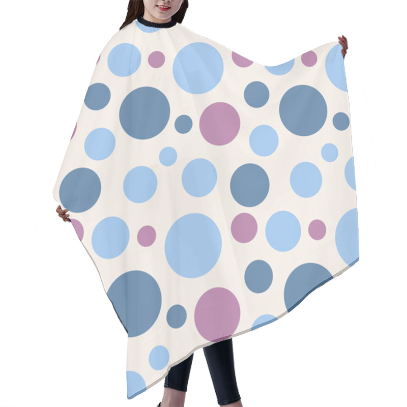 Personality  Seamless Polka Dot Pattern In Retro Style. Hair Cutting Cape