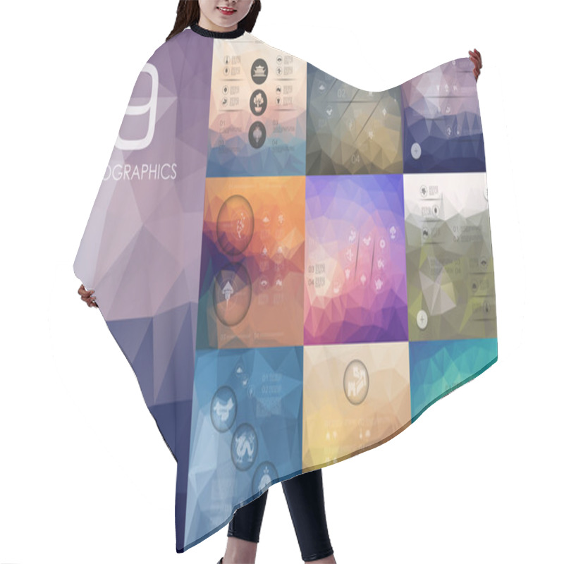 Personality  China Infographic Background Hair Cutting Cape