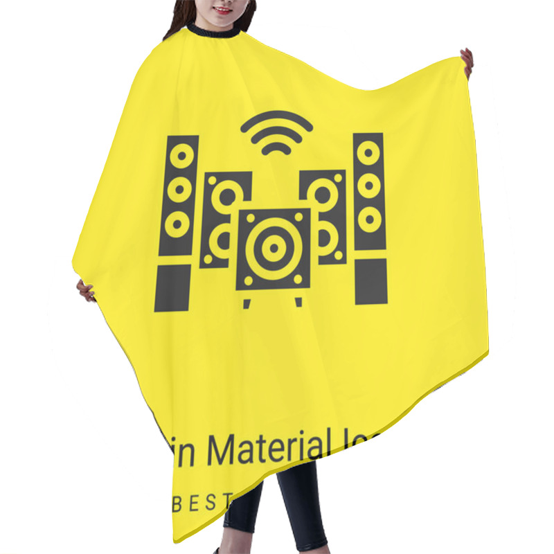 Personality  Audio Minimal Bright Yellow Material Icon Hair Cutting Cape