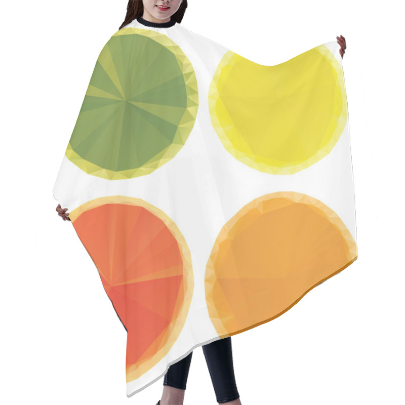 Personality  Geometric Fruit Slices Hair Cutting Cape