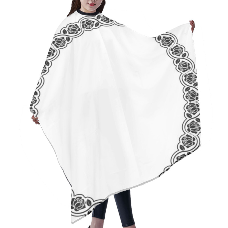 Personality  Frame With Roses Hair Cutting Cape