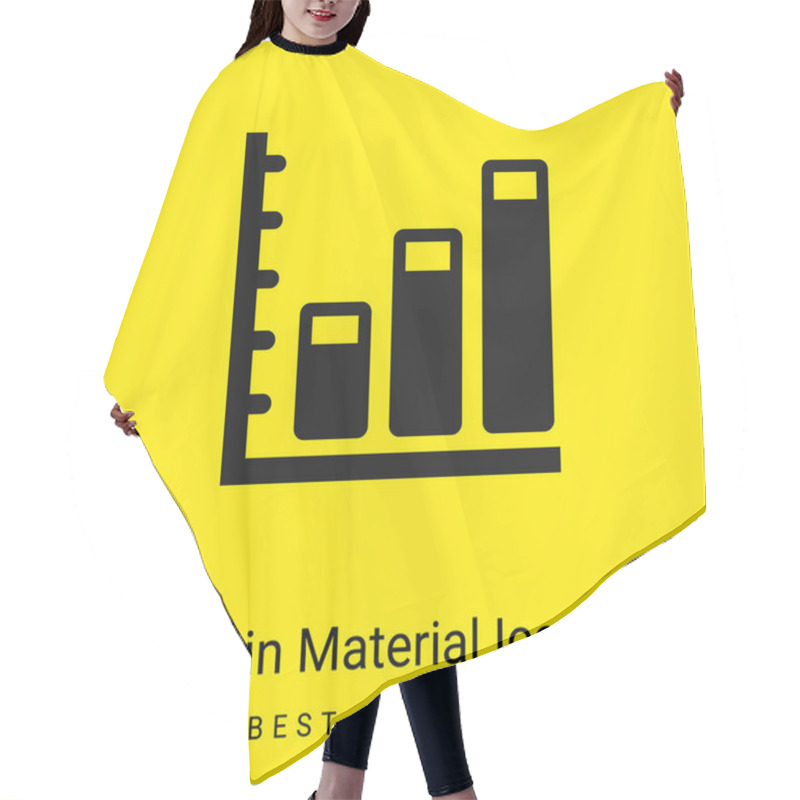 Personality  Ascending Business Stats Graphic Minimal Bright Yellow Material Icon Hair Cutting Cape