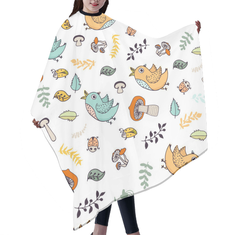 Personality  Forest Seamless Pattern Hair Cutting Cape