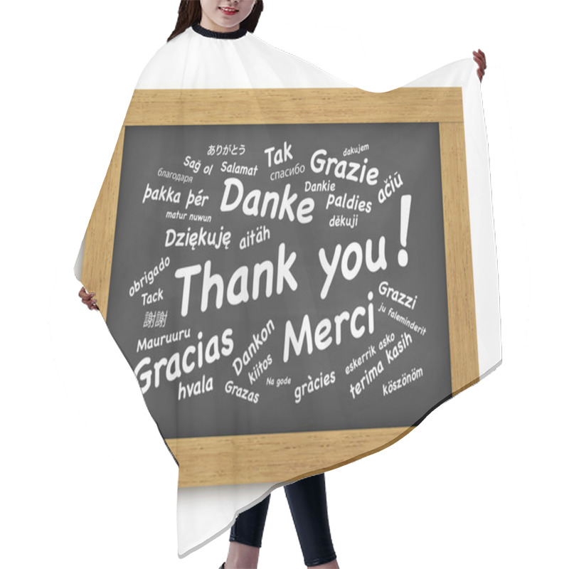 Personality  Thank You Chalkboard Concept Hair Cutting Cape