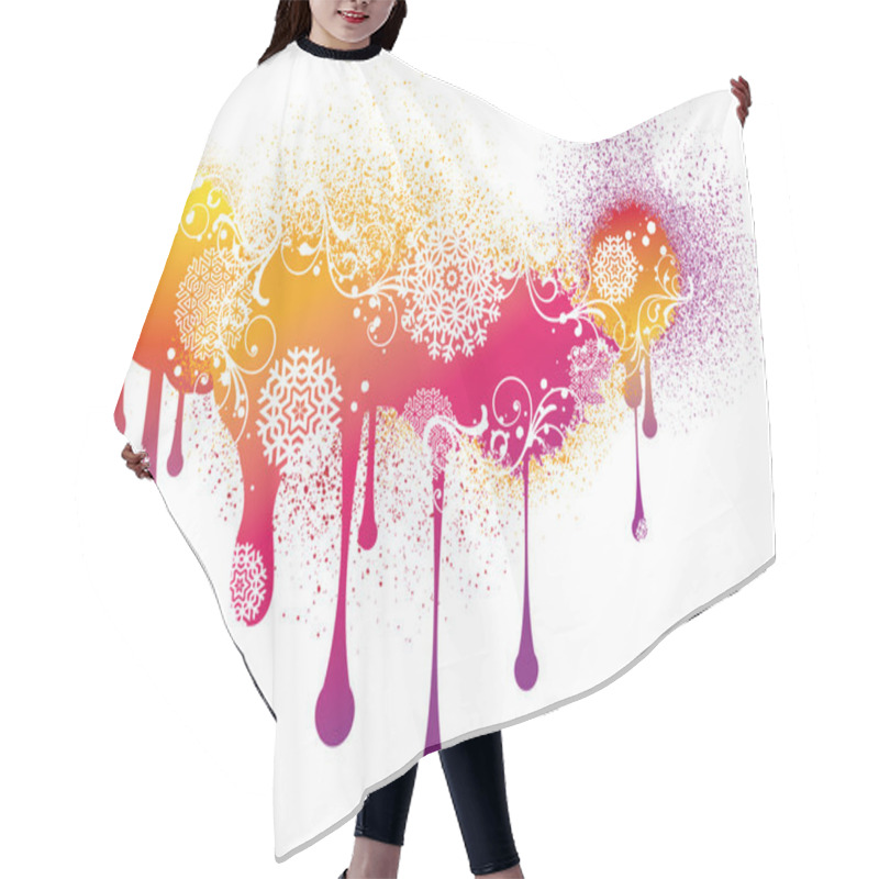 Personality  Grungy Snowflakes, Vector Hair Cutting Cape