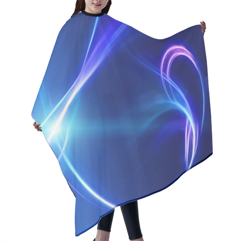 Personality  Abstract Blue Motion Curve Beam Background  Hair Cutting Cape