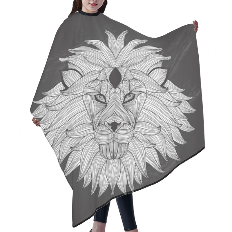 Personality  Hand Drawn Decorative Lion Hair Cutting Cape