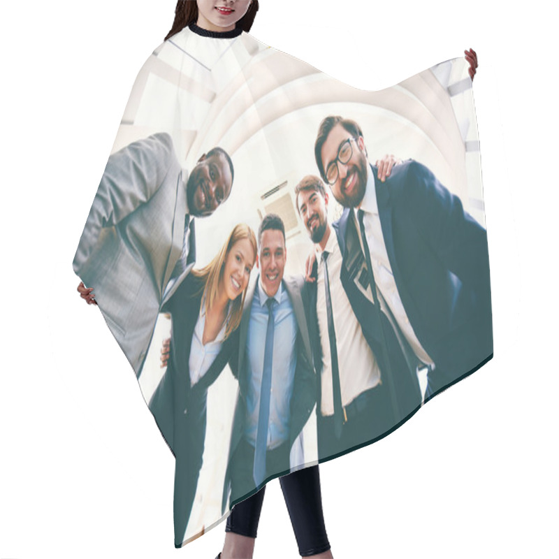 Personality  Successful Business People Hair Cutting Cape