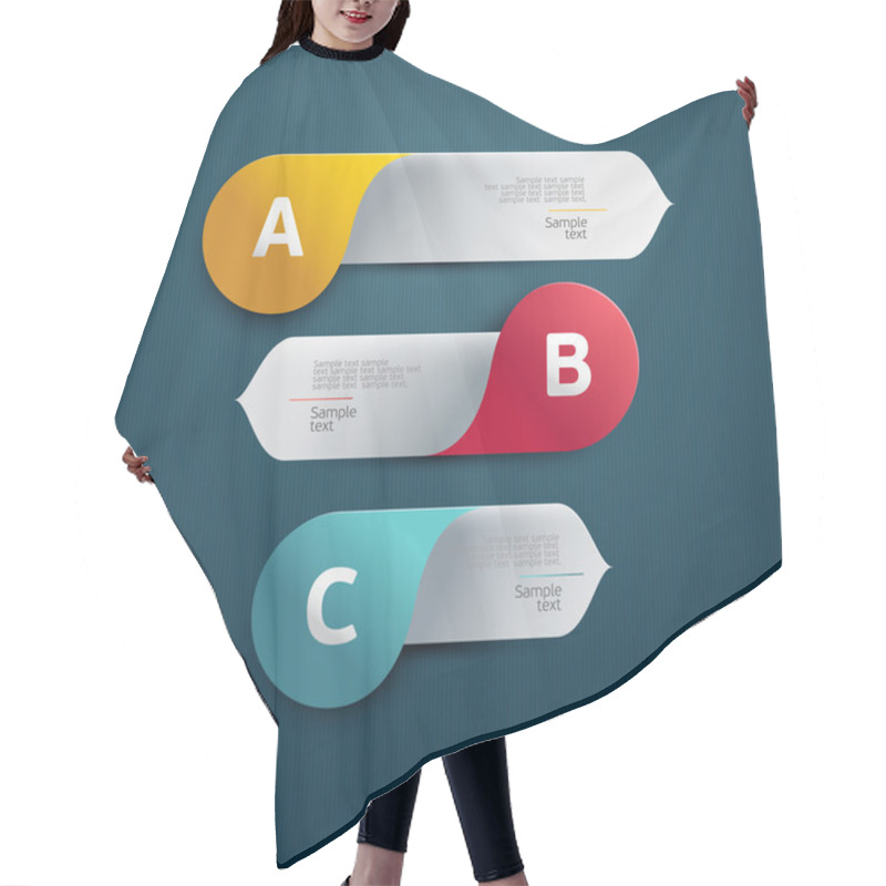 Personality  Elements Of Infographic. Hair Cutting Cape