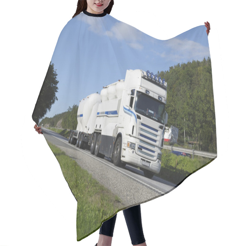 Personality  Fuel Truck, Tanker On The Move Hair Cutting Cape