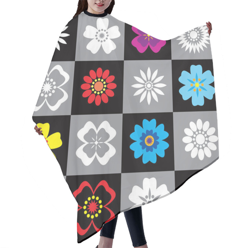 Personality  Flowers Hair Cutting Cape