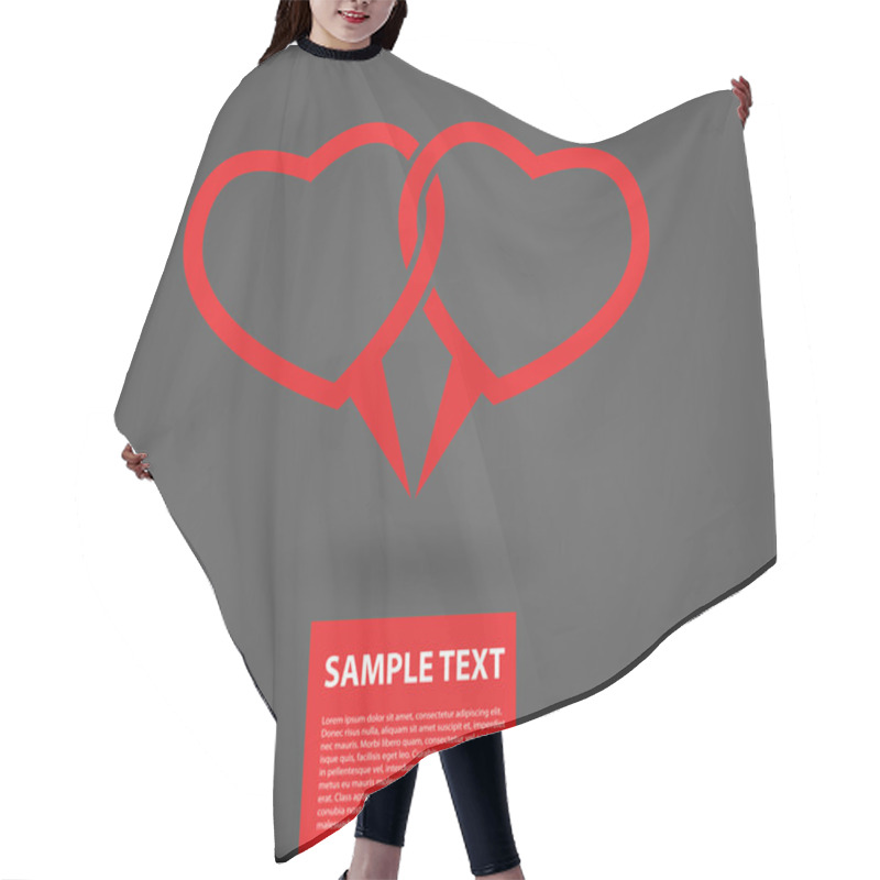 Personality  St. Valentine's Day Illustration Hair Cutting Cape