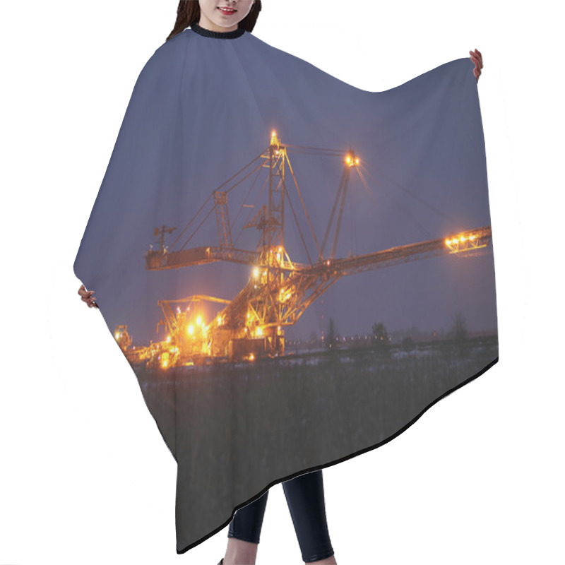 Personality  Giant Excavator In A Coal Open Pit Evening Hair Cutting Cape