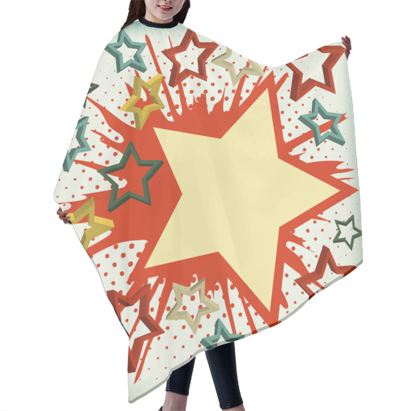 Personality  Vector Background Of Explosion Star. Hair Cutting Cape