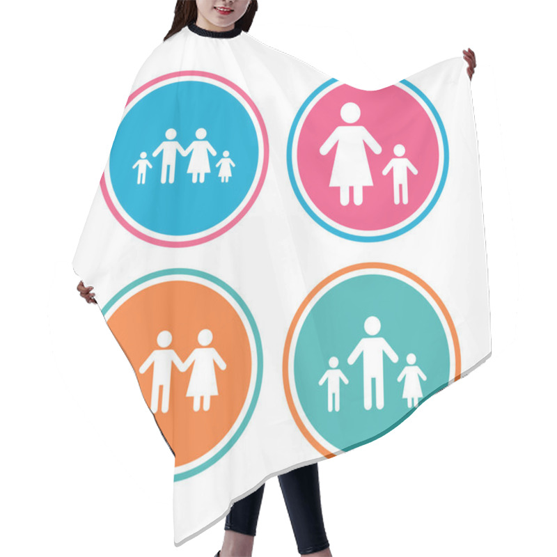 Personality  Family With Children Signs Hair Cutting Cape